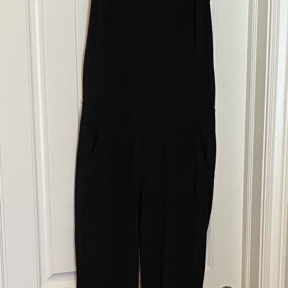 Athleta Black V-Neck Jumpsuit